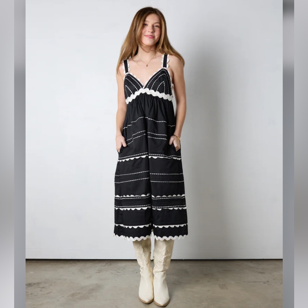 NWT Gorgeous Ric-Rac Midi Dress